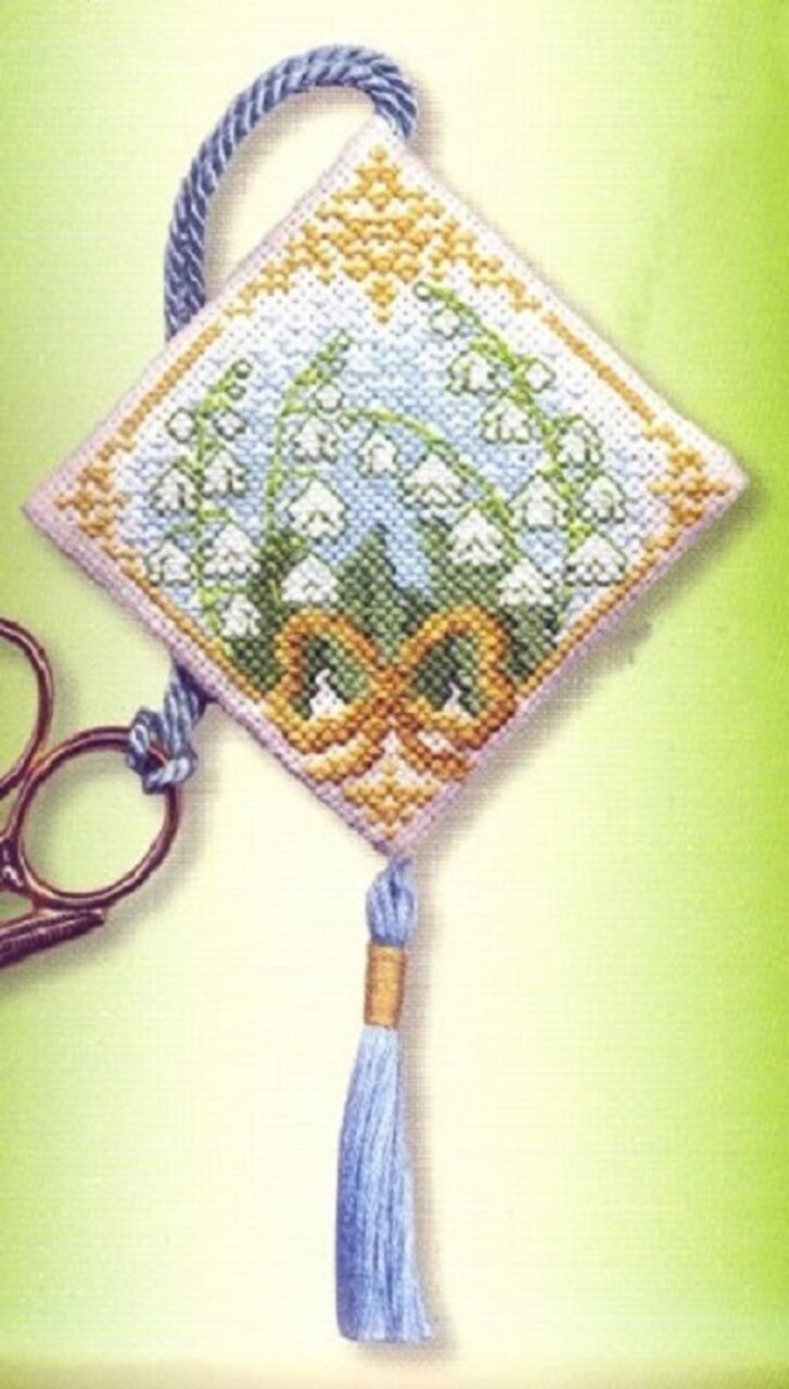 Textile Heritage Scissor Keep Cross Stitch Kit - Lily of The Valley